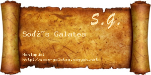 Soós Galatea névjegykártya