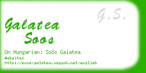 galatea soos business card